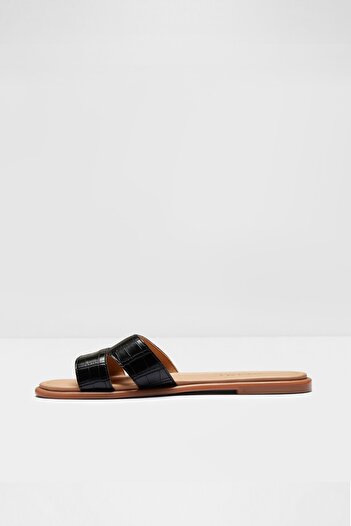 Aldo Women's Black Genuine Leather Slippers