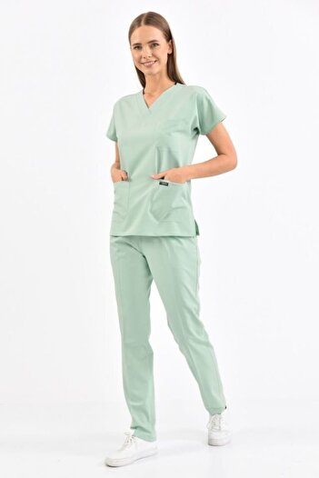 Owlet Medikal Lycra Water Green Surgical Uniform Set