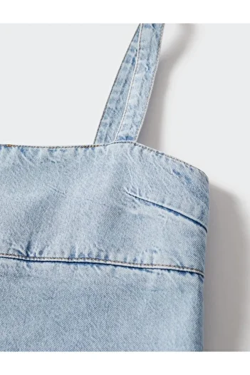 MANGO Woman Rochie din denim lyocell pentru femei Mango