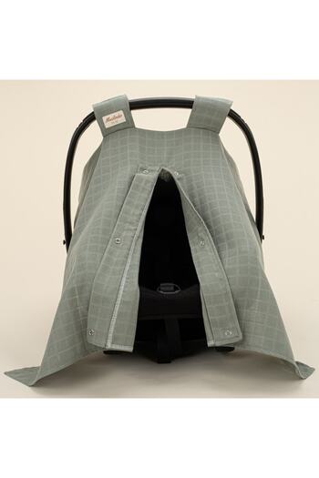 Yunikobaby Single Layer Muslin Stroller Cover - Khaki Muslin