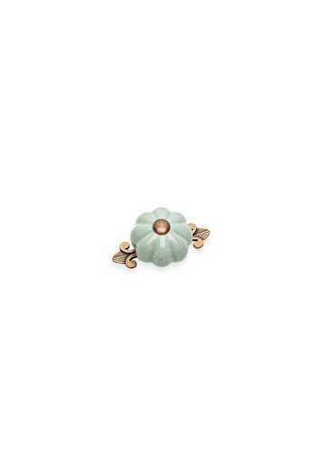 Esal Turquoise/antique Big Melon ButtoneD HanDle