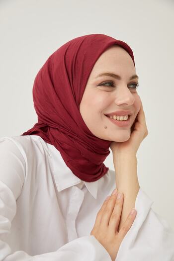 FRESCO SCARFS Women's Hijab Bamboo Scarf*dark Claret Red