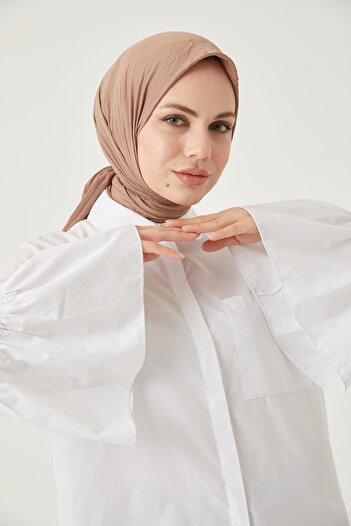 FRESCO SCARFS Γυναικείο μαντήλι Hijab Bamboo Kraş*καφέ
