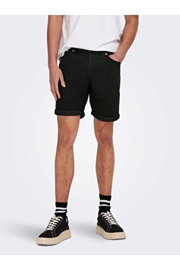 Only & Sons Only&sons Чоловічі шорти Onsply Чорні 4328 Шорти 22024328