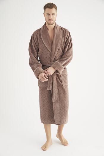 Nuşa Jacquard 100% Cotton Men's Bathrobe