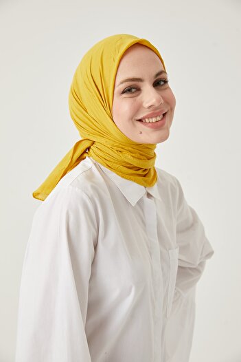 FRESCO SCARFS Γυναικείο μαντήλι Hijab Bamboo Kraş*κίτρινο