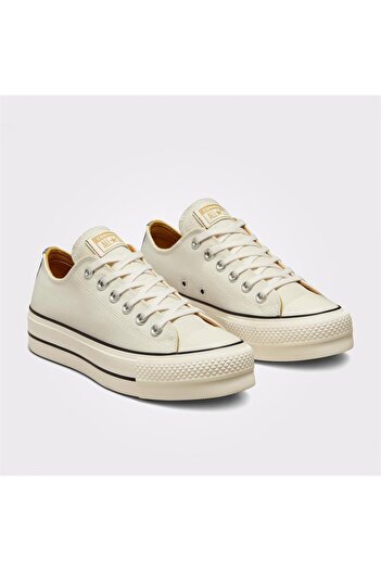 Converse Chuck Taylor All Star Lift Platform Denim Fashion Sneaker Daily Canvas Shoe Cream A0382
