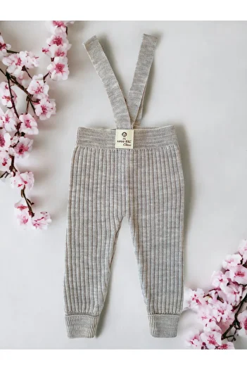 gogo bici Flexible Knitwear Salopet Tights - Cross Strap, Adjustable Length Jumpsuit Baby Kids