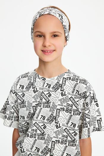 Babygiz Girl's Cotton Combed Anti-Slip Ultra Light Flexible Patterned Hair Band Bandana