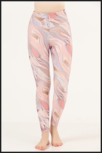 missmaral Women's Leggings High Waist Recovery Powder Colored Digital Printed Comfortable & Stylish Model