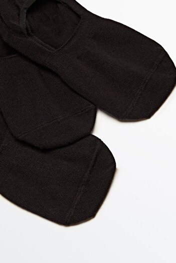 Massimo Dutti 3’lü Pamuk Karışımlı Görünmez Çorap Paketi