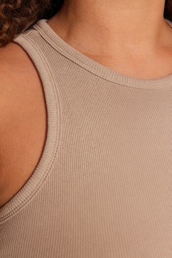 Trendyol Curve Mink Halter Collar Basic Knitted Tank Top TBBSS23CV00001