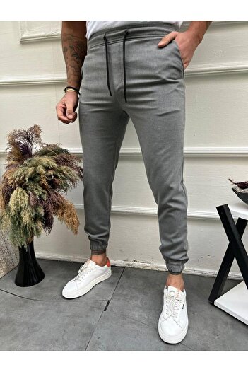Ser Joven Ανδρικό καπνιστό παντελόνι Jogger Basic Relaxed Fit