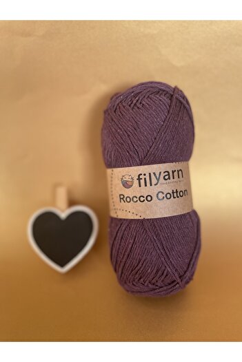 Filyarn Rocco Cotton Koton Pamuk 100 Gr Amigurumi Punch El Örgü Ipligi - Mor Renk