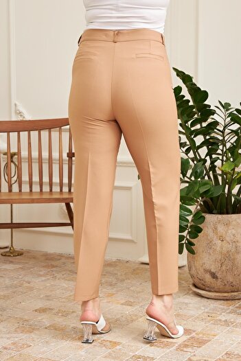 RMG Plus Size Mink Fabric Trousers