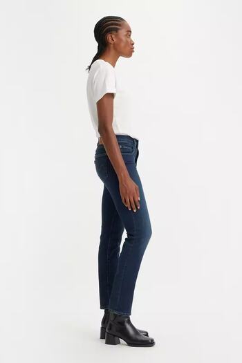 Levi's Bumbac, talie înaltă, picior drept, drepte, blugi 724, pantaloni din denim 18883