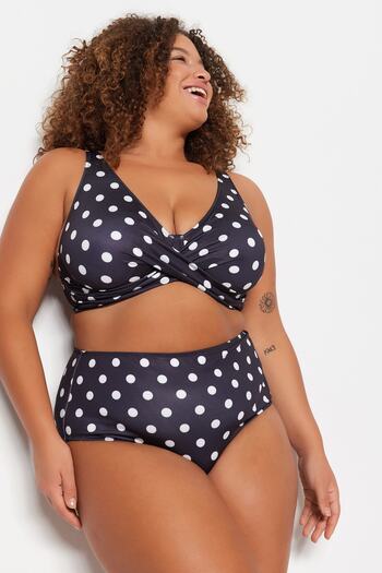 Trendyol Curve Multicolored Polka Dot Bikini Bottom TBBSS23CR00014