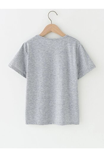 LePold Gray Kid Printed Girl's T-Shirt