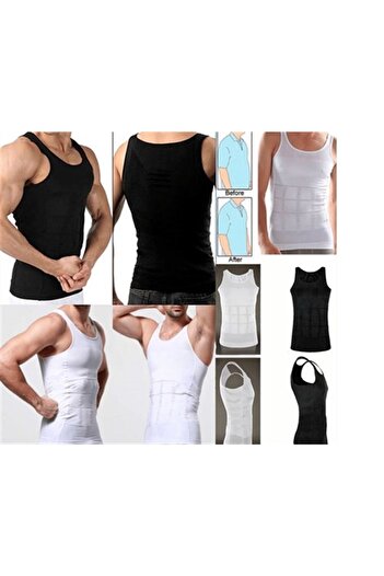 SWEAT FAST Premium White Men's Corset Waist Chest Belly 2 Size Tank Top