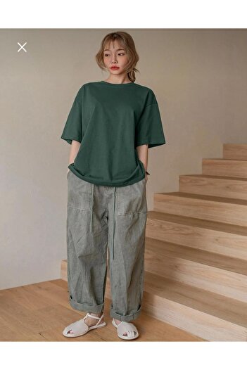 AFROGİYİM Women's Fructification Printed Oversize T-shirt