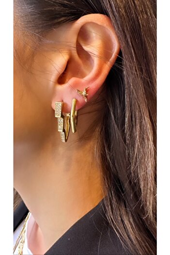Juju Lightning Earrings With Stones