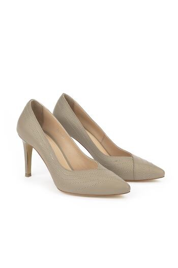 Ziya , Women's Genuine Leather Heeled Shoes1311003 365 Mink