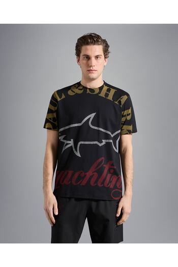 PAUL&SHARK Ανδρικό πλεκτό μπλουζάκι C.w. Βαμβάκι
