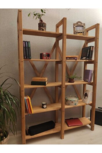 BRK Design Masif Ahşap Kitaplık