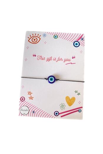SWORDS CONCEPT Handmade Murano Evil Eye Bead Gift Bracelet