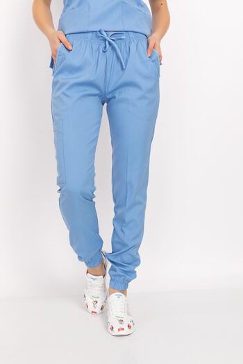 Nur Medikal Giyim Pantaloni de jogging pentru bebeluși din Lycra albastră