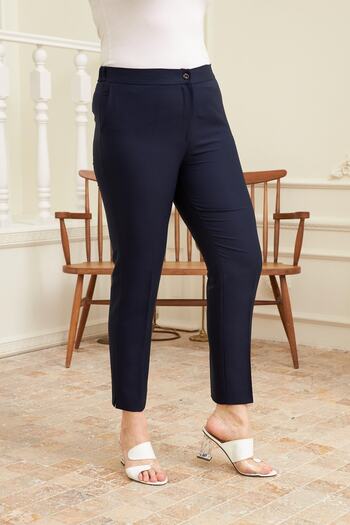 RMG Large Size Elastic Waist Fabric Trousers