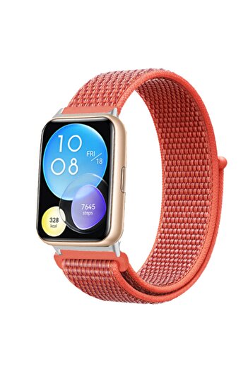 Nezih Case Huawei Watch Fit 2 Compatible A+ Quality Wicker Braided Velcro Practical Band