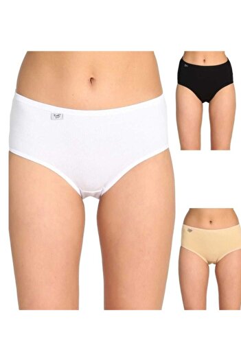 Tutku Women's 6" Mixed Color Cotton Elastane Bato Thin Elastic Panties 0924