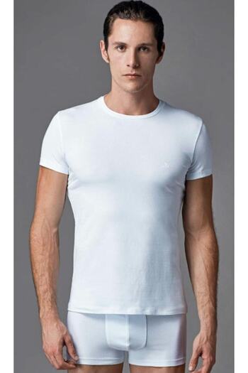 Eros Ανδρικό T-Shirt 2 τεμαχίων Compact O λαιμόκοψη Es011503