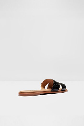 Aldo Women's Black Genuine Leather Slippers