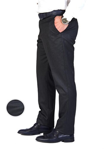 wontilotte Men's Smoked Polyviscon Regular Fit Fabric Trousers
