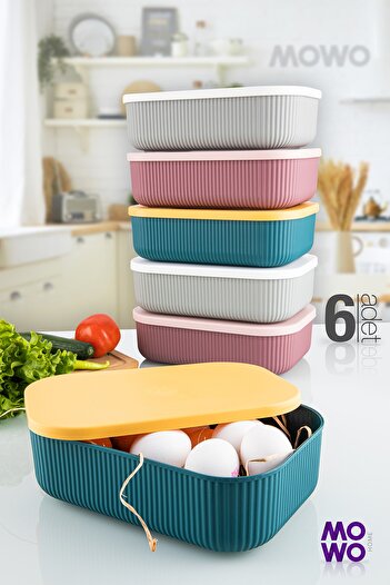 Mowo Home Trove 6 Pieces 3.2 Lt (mix) Kitchen Storage Container