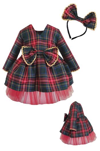 Shecco Babba Girl's Long Sleeve Tutu Dress Crown Set 1-10 Years