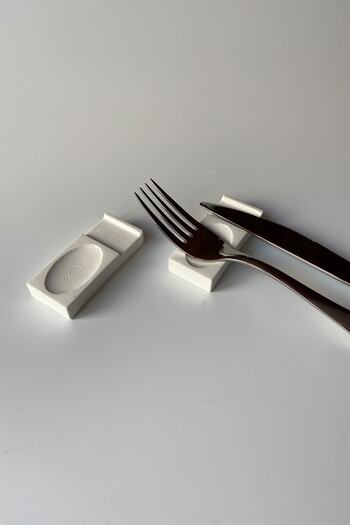 sin istanbul 2-Piece Fork - Knife Rest White