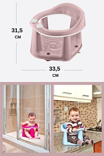 Flosoft Kaymaz Vakum Ayaklı Bebek Banyo Oturağı & Mama Oturağı 2in1