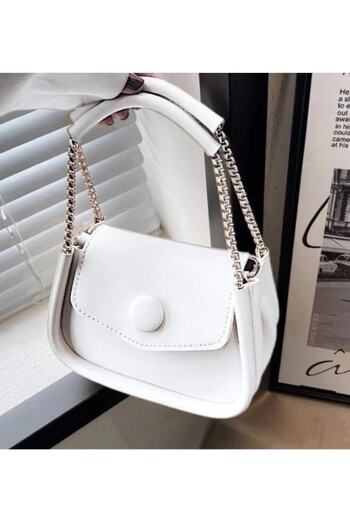 Katusa White Chain Std Baguette Bag - Classic