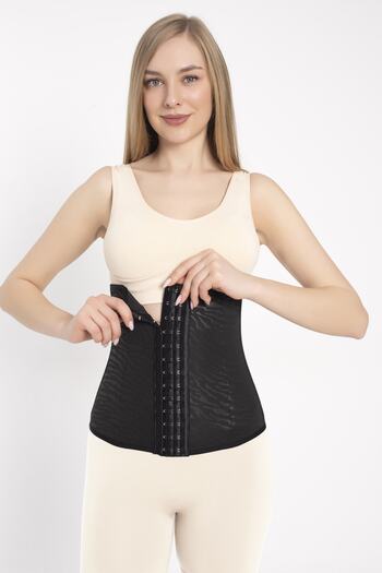 ELEGANCE KORSE Steel Underwire Premium Patterned Latex Corset Slimming Firming Latex Waist Corset