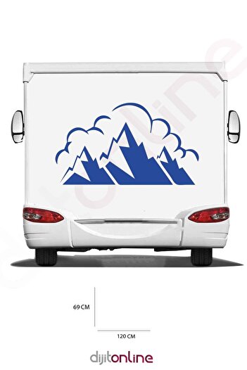 Dijitonline Autocolant Caravan Mountain - Autocolant Nor - 120x69 Cm