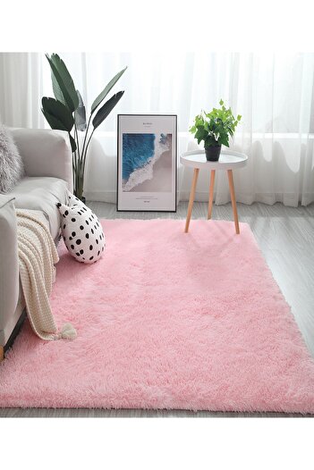ALgorand Home Pink Powder - Non-Slip Based Children's Carpet Runner Bedroom Decor