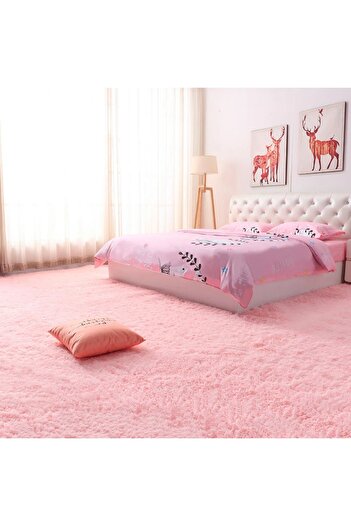 ALgorand Home Pink Powder - Non-Slip Based Children's Carpet Runner Bedroom Decor