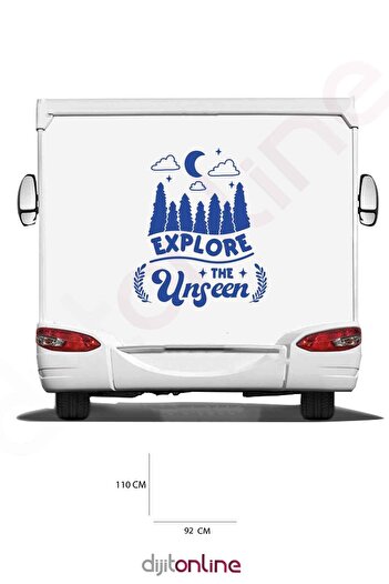 Dijitonline Autocolant Caravană - Autocolant Natură - 110x92 Cm