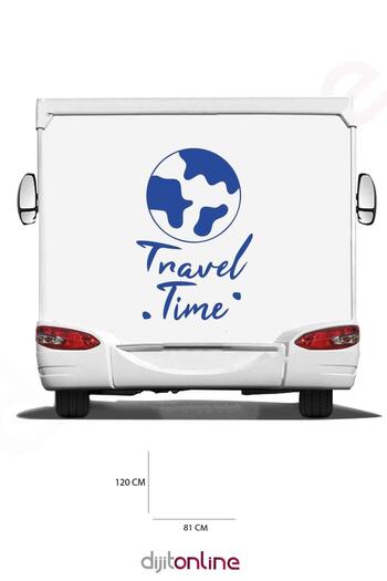 Dijitonline Autocolant Caravan World - Autocolant de călătorie - 120x81 Cm