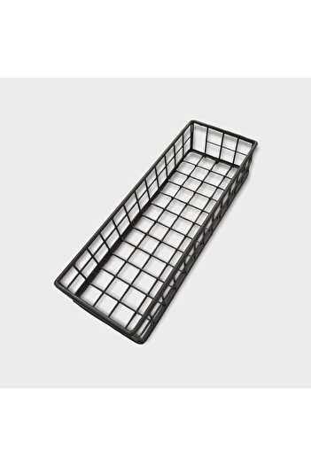 GO DEKOR Asortik Medium Size Flat Decorative Rustic Wire Basket - Single (New)