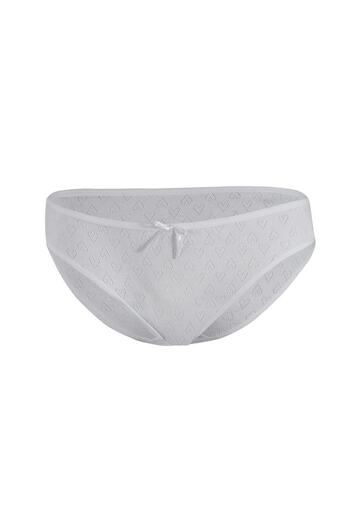 YILDIZ 12 штук білих трусиків-сліпів з сердечками Ribana Bikini 3575