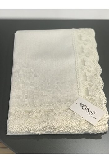 Santara Avangard Cream Jute Glitter Linen Laced Care Free Stain Resistant 160 X 220cm Cream Tablecloth